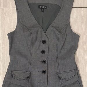 bebe Gray Sleeveless Jumpsuit